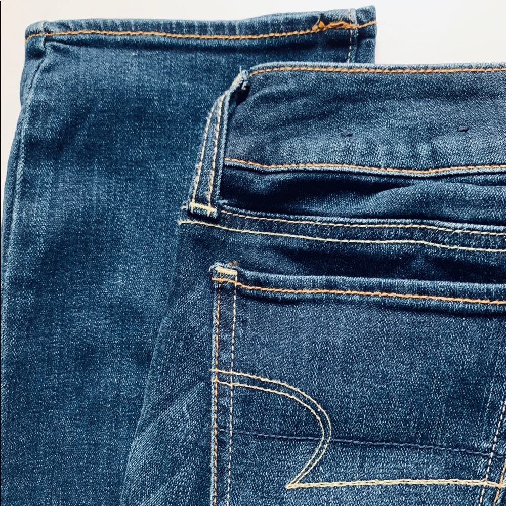 American Eagle jeans straight w stretch. EUC. Sz 0 - Picture 6 of 6